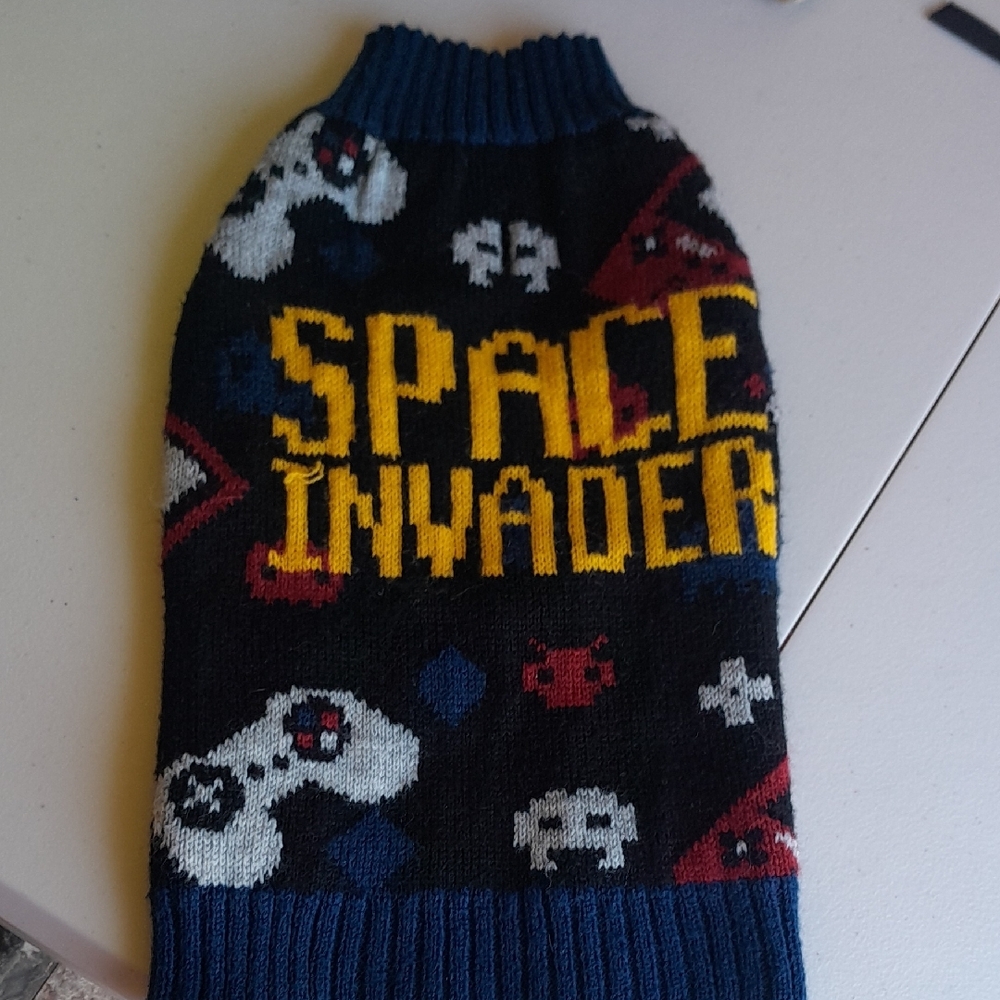 Space Invader Dog Sweater